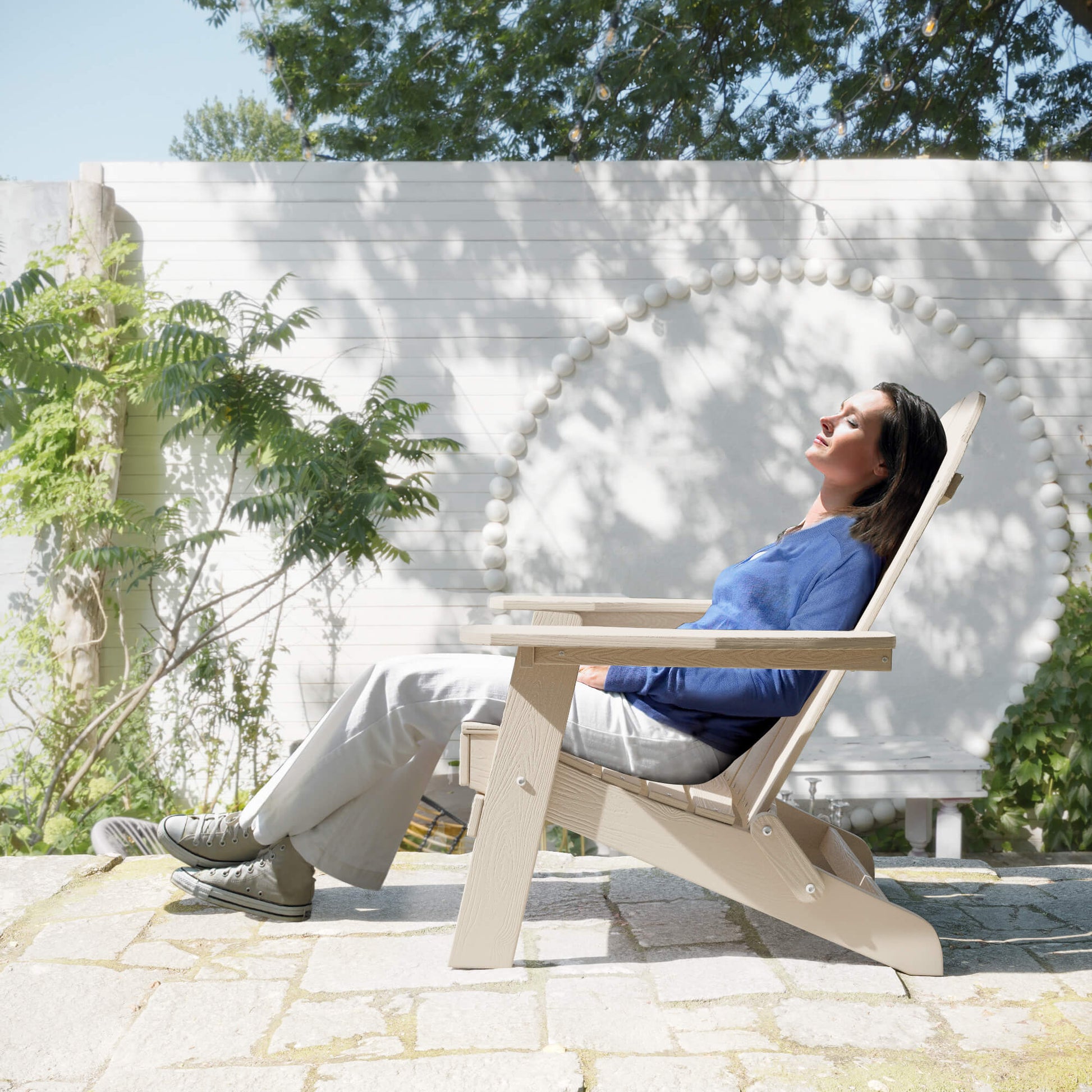 Miranda Foldable Adirondack Chairs with Cup Holders