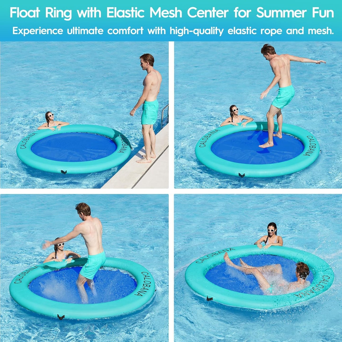 CALOBANA - Hamaca inflable redonda flotante para agua