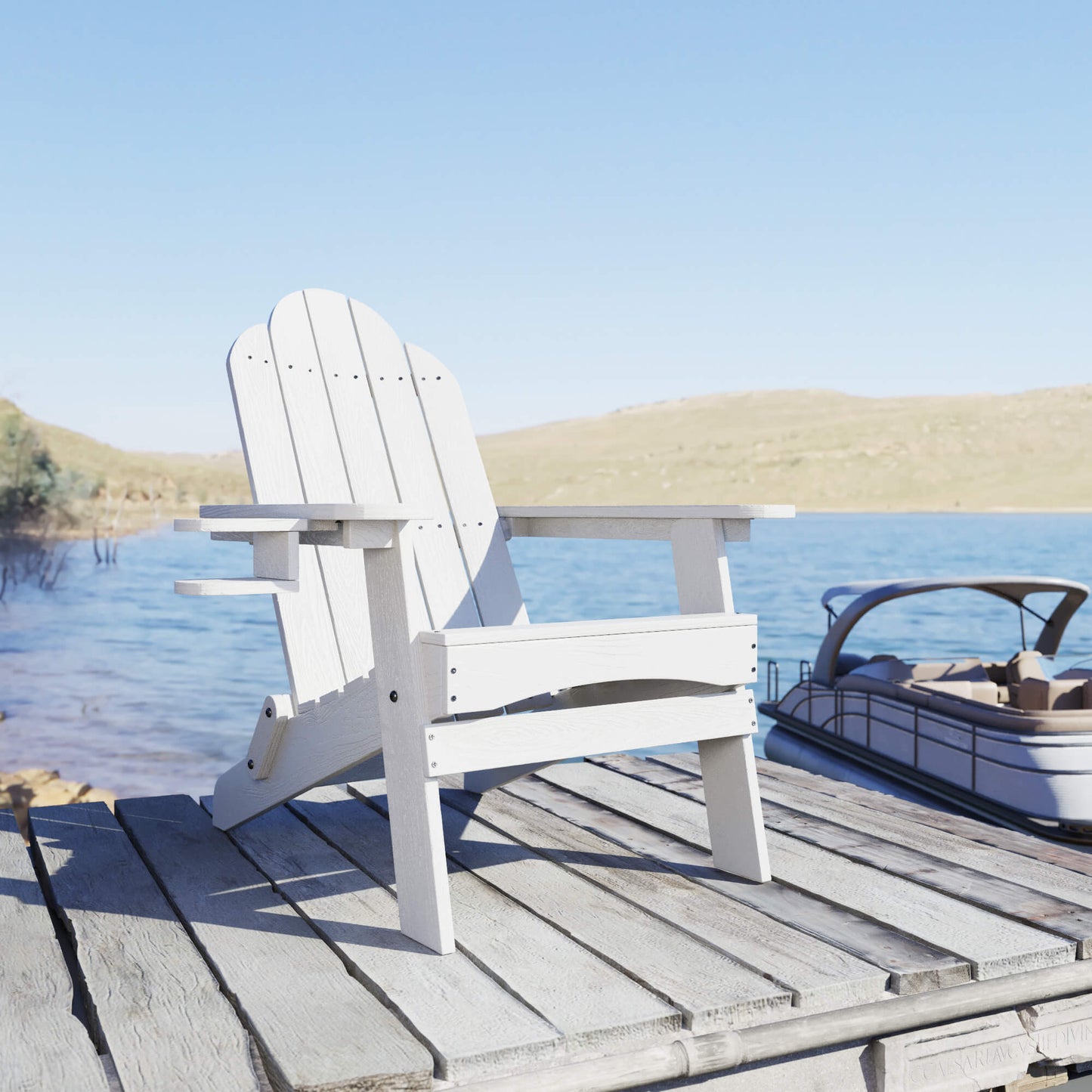 Miranda Foldable Adirondack Chairs with Cup Holders