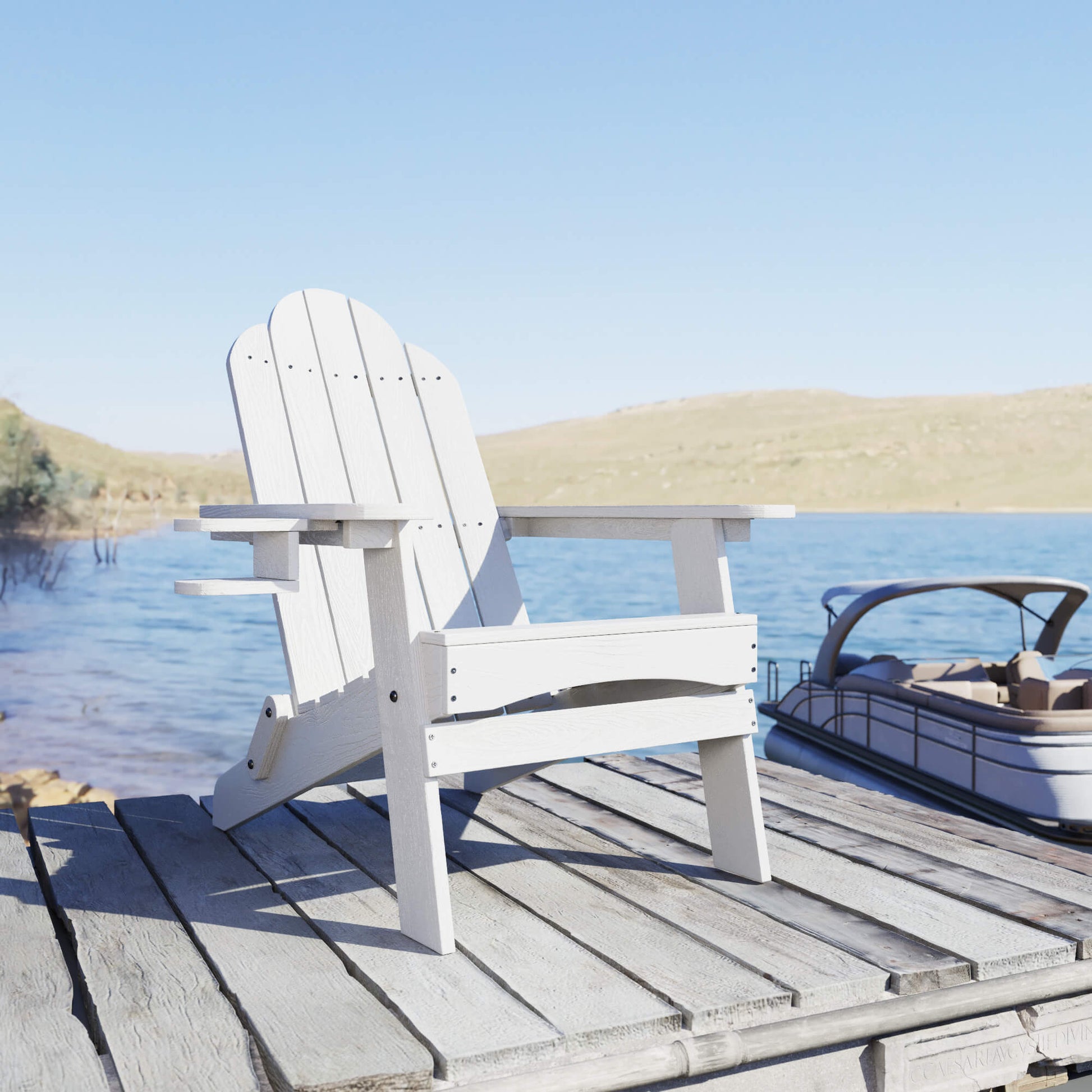 Miranda Foldable Adirondack Chairs with Cup Holders