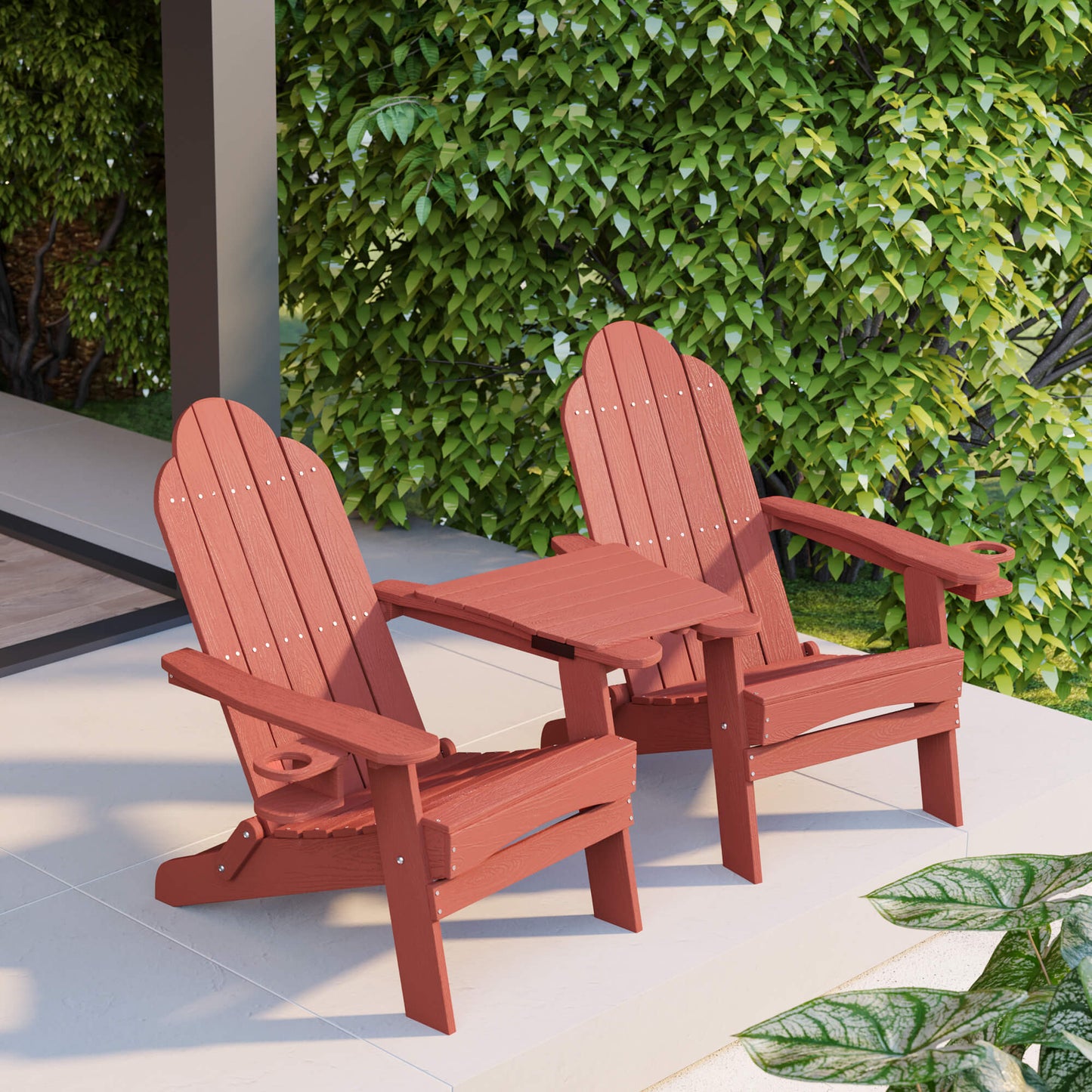 Miranda Foldable Adirondack Chairs with Cup Holders