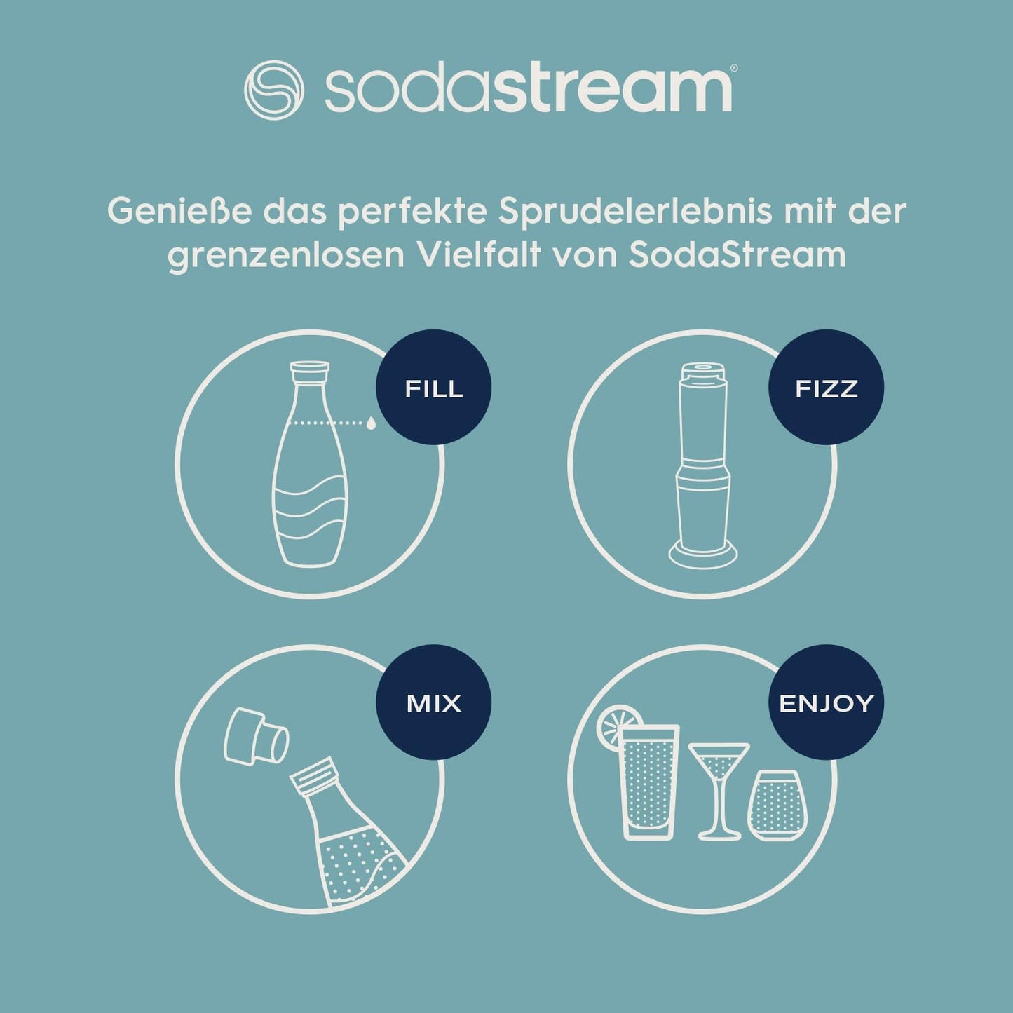 Crystal 3.0 Wassersprudler mit 1x Quick-Connect CO2-Zylinder und 2X Glaskaraffen, Silber, Schwarz, Titan, 45 cm