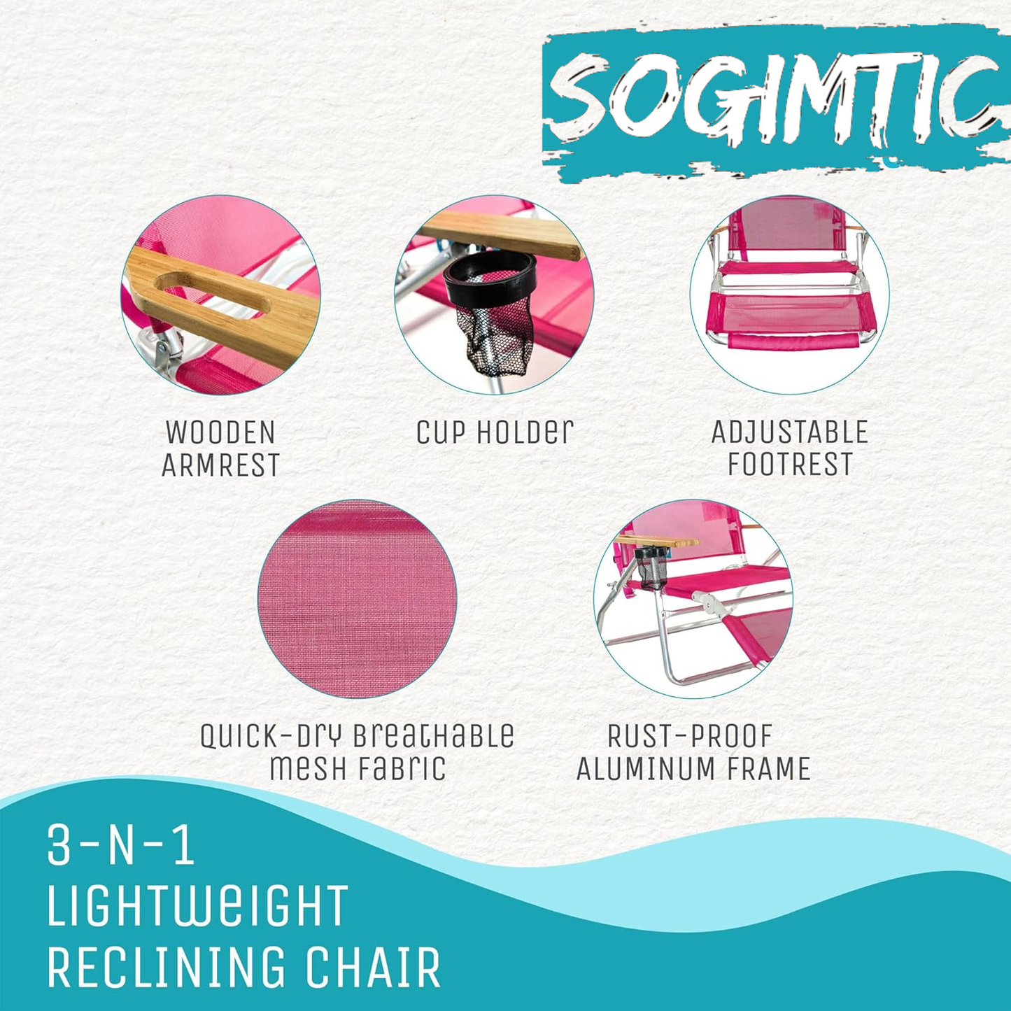 Ostrich Sedia Recliner 3-in-1 con poggiapiedi